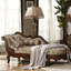 Fauteuil impérial en bois massif de style brun 74,8 po