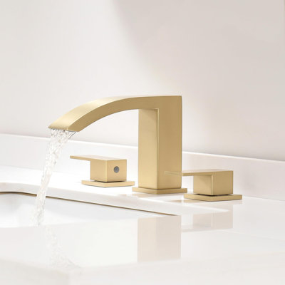 Robinet de lavabo pour salle de bain à poignée double 8 "avec bonde escamotable 8"