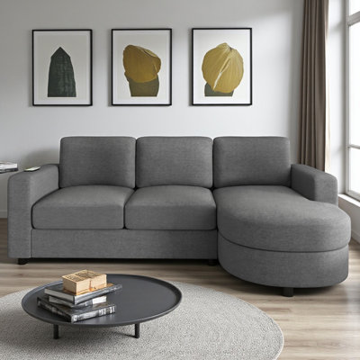 L-Shaped Sectional Sofa With Chaise And USB Ports