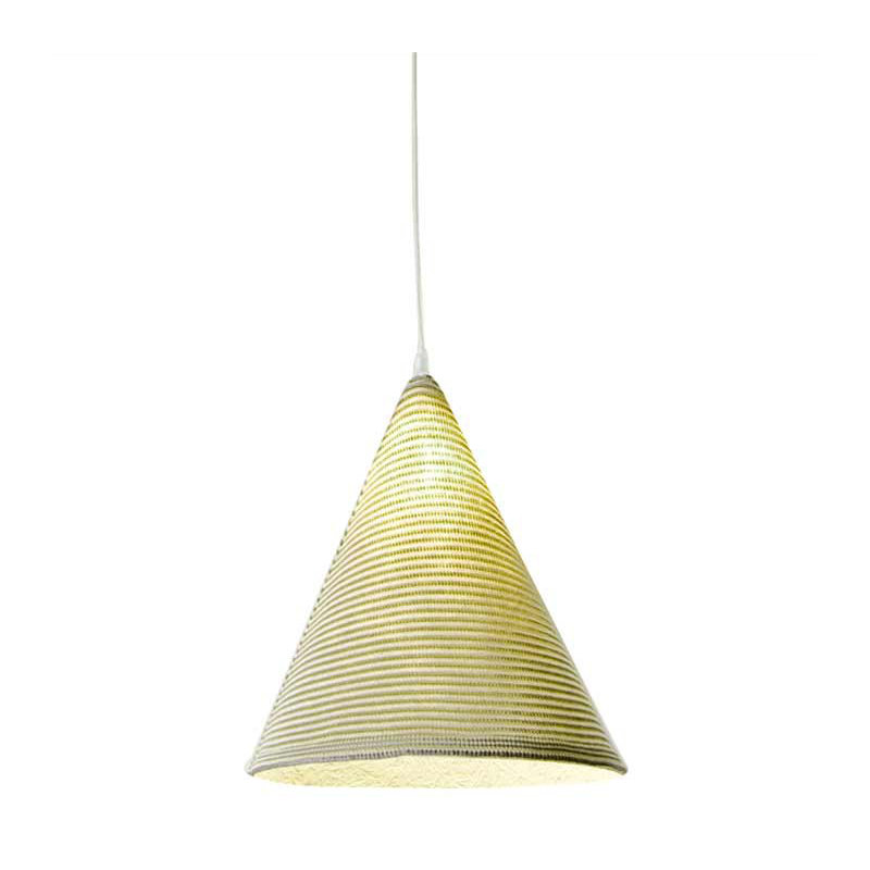 Jazz 1 - Light Chrome Cone Pendant, Yellow