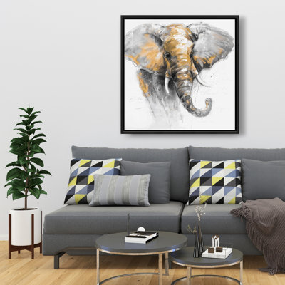 «Beautiful Golden Elephant» sur toile