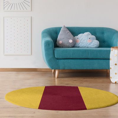 Tapis de zone rouge/jaune