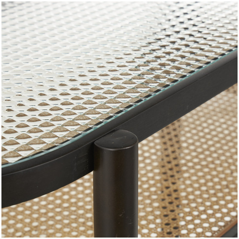 Chassidy 44'' Glass Top Console Table