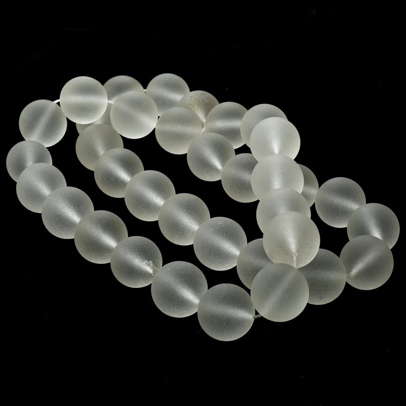 Approx. 21" Long Frosted Glass Beads