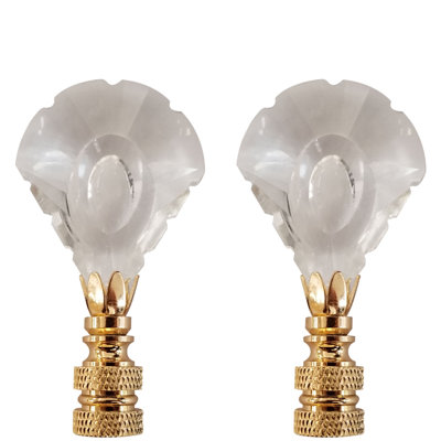 Fluted Pendalogue Faceted Center Cut Design Crystal Lamp Finial