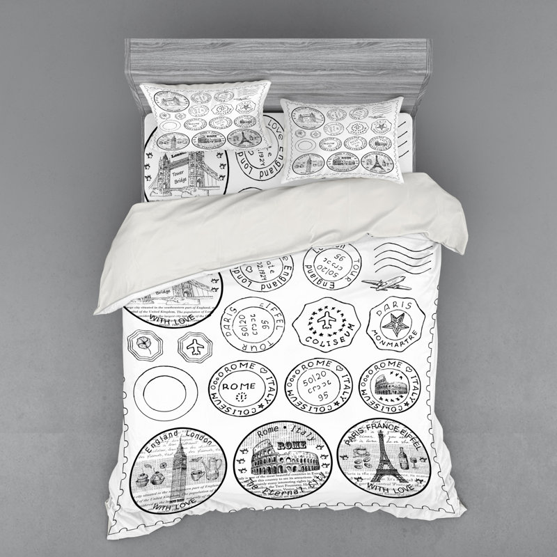 Eclectic Polyester Duvet Cover, Queen Duvet Cover + 3 Additional Pieces