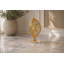 Abstract Golden Twisted Tabletop Sculpture-1048501121