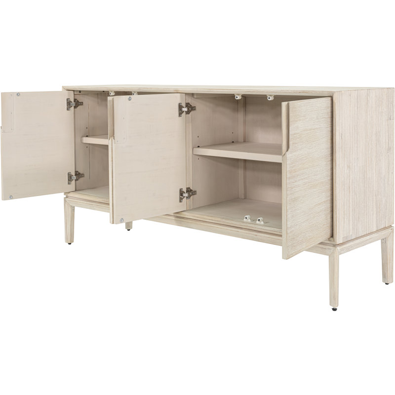 Takierra 160cm Solid Wood Sideboard, White Sand