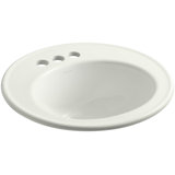 Brookline Circular Drop-In Bathroom Sink with Overflow