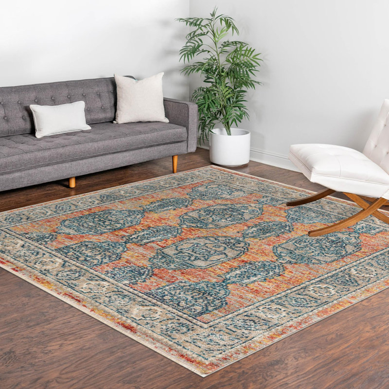 Opel Floral Indoor Rug, Square 3'11"