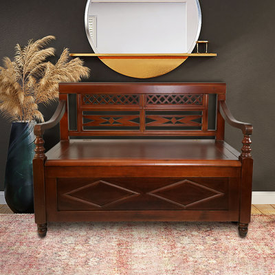 Banc de rangement en bois Adame