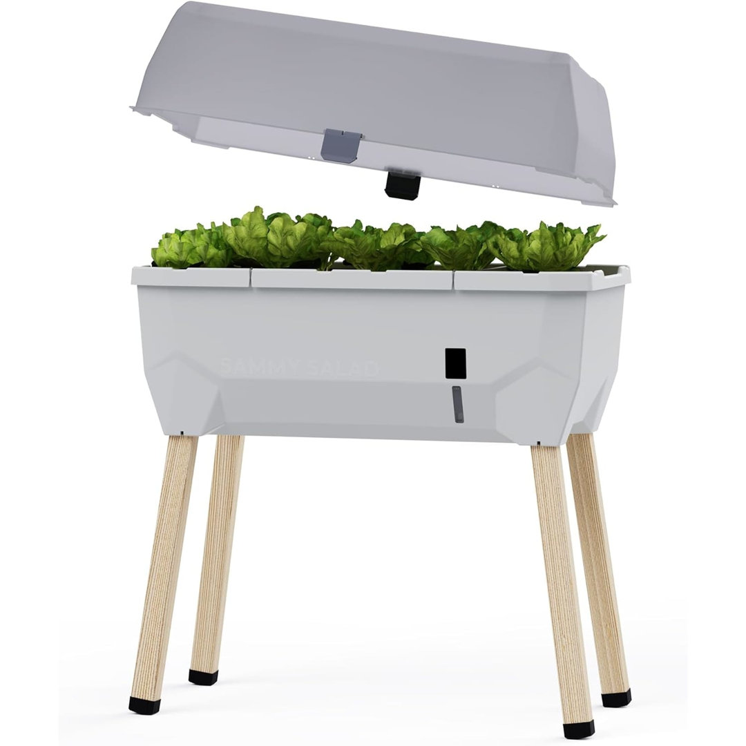 Rackhams Light/Grey Sammy Salad Raised Bed For Salad Growing - With Lid - Image 3