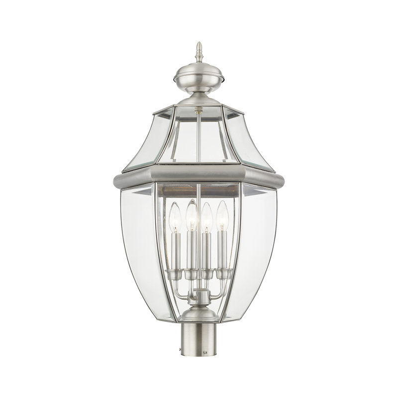 Tête de lanterne câblée 1 lumière Arelene, H 29 po x l 16 po x P 16 po, Nickel brossé