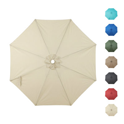 9ft Market Umbrella Canopy Replacement for 8 Ribs Patio Umbrella