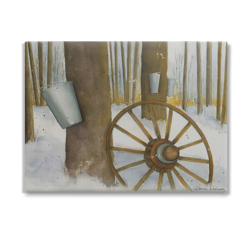 «Maple Sugaring Trees» par Gloria Palmer, H 40 po x l 30 po