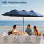 Parasol de marché rectangulaire avec base et table basse 14,5 pi X 8,5 pi-1360216421
