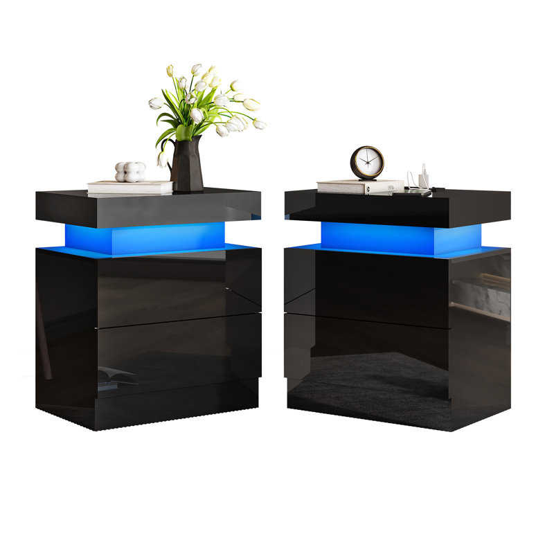 Table de chevet Bhhatu, Noir