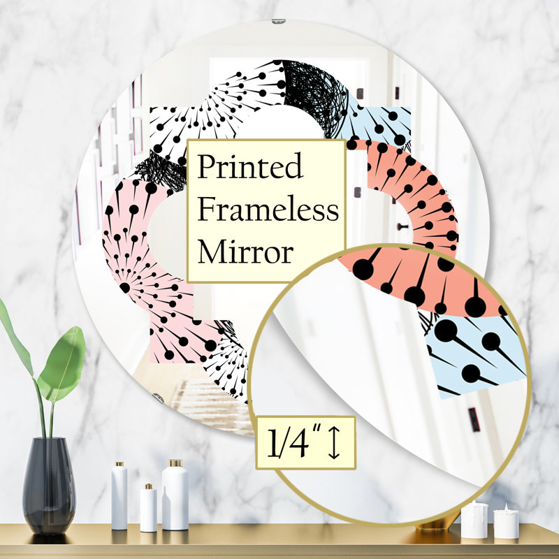 Miroir mural éclectique Quatrefoil, H 31,5 po x l po