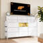 Commode l 55 po avec lumières à DEL et prises de courant-741461431