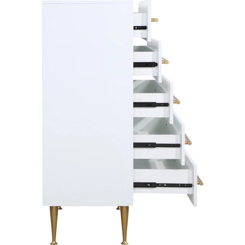 Commode à tiroir contemporaine, commode pour chambre à coucher, Blanc