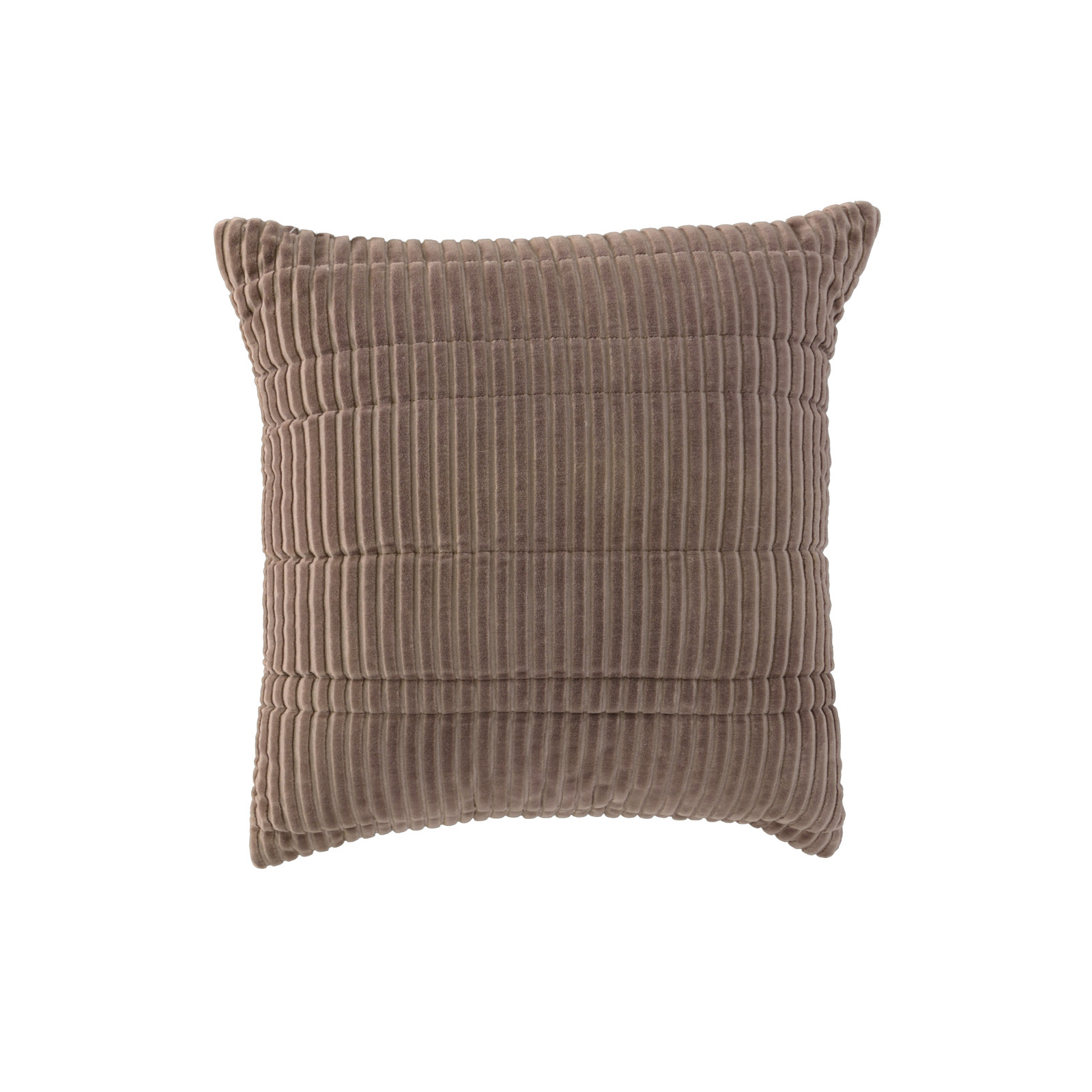 100% Cotton Throw Pillow, Polyester, Brown