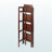 Macon Brown Freestanding Foldable Shelf with Narrow Tiers, 51.06'' H X 13.81'' W X 11.12'' D-437738527-437738520