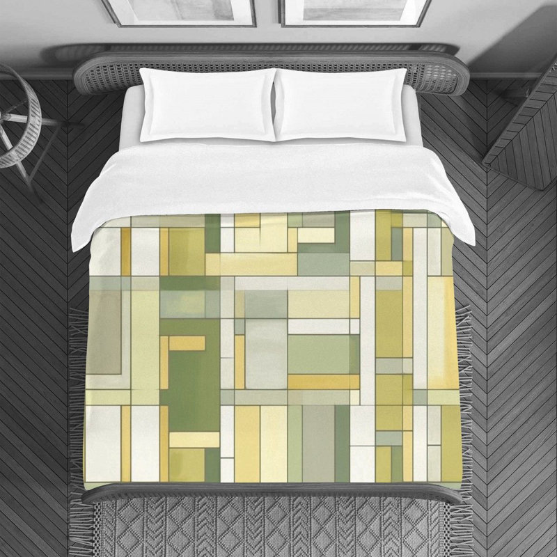 Housse de couette à motif géométrique Mondrian Bedding 4540, Housse de couette pour grand lit
