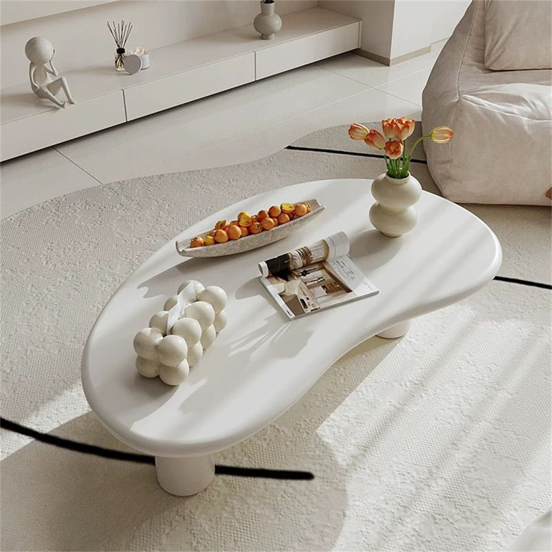 Table basse Minimalist Cloud - Design incurvé de noix de cajou