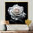 Toile avec cadre flottant or