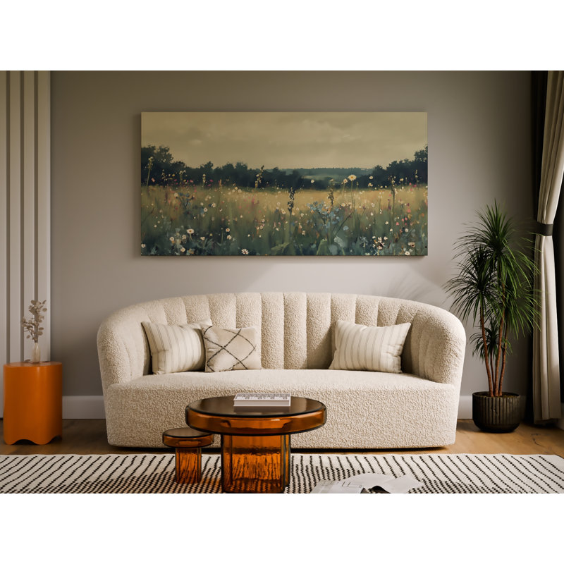 Paysage de campagne rétro rustique sur toile, H 16 po x l 32 po x P 1,5 po