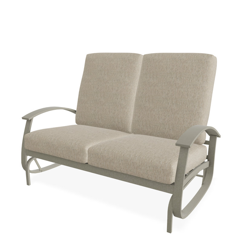 Belle Isle Outdoor Lounge Chair, Grasscloth Dune, Storm