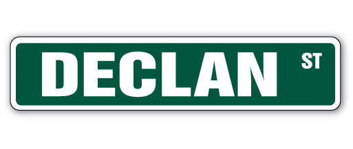 Plaque de rue Declan en plastique robuste 8 po x 36 po