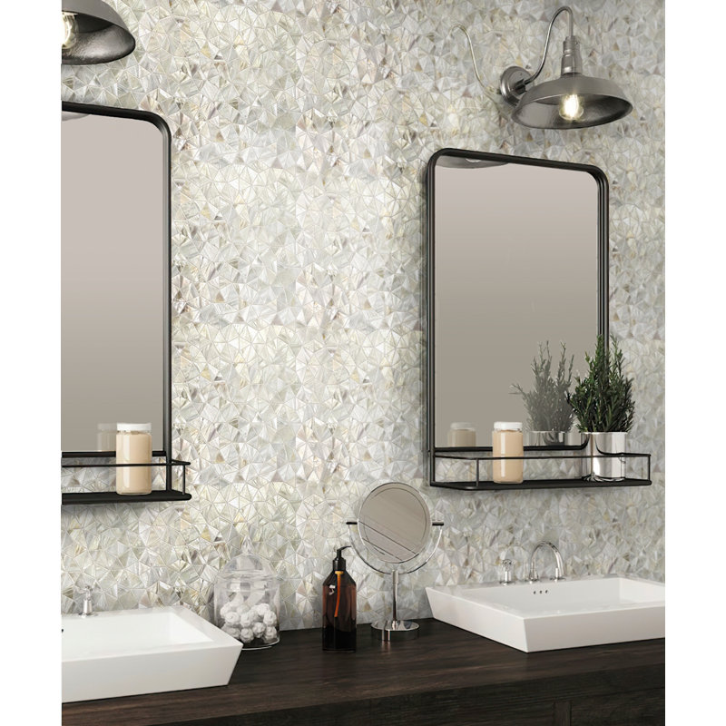 Carreau de mosaïque de mur et de sol à motif marbré l 11,8 po x L 11,8 po Penny