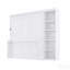 Lit escamotable double avec bureau et bibliothèque, blanc-133218296