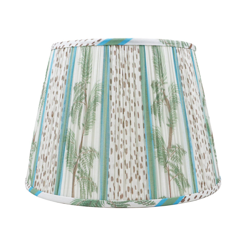 Vine Empire Lamp Shade, 12" H x 18" W x 18" D, Shirred Green/Brown