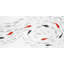 Reproduction de tourbillon de poissons nageant sur toile
