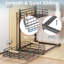 Rangement coulissant sous l'évier, rangement pour armoires de cuisine et de salle de bain à hauteur réglable, fabrication en métal durable, assemblage sans outil, finition antirouille