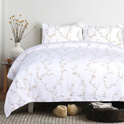 100% Cotton Flannel Floral Sheet Set