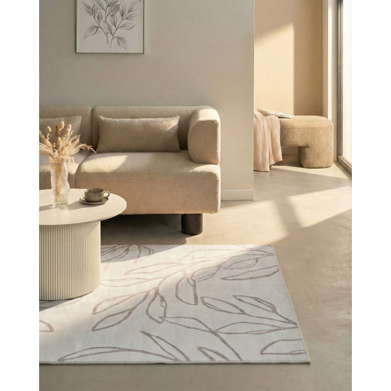 Floral Area Rug, Rectangle 140 x 200 cm