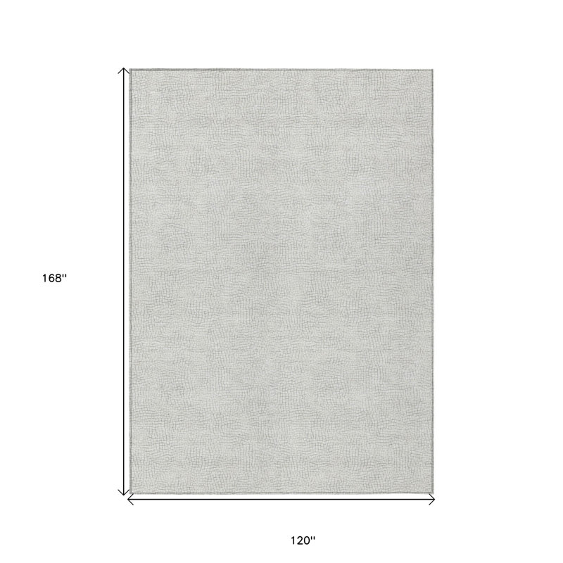 Tapis intérieur / extérieur lavable géométrique argenté 10 pi x 14 pi HomeRoots