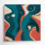 Abstrait art figuratif sur toile vert 79-1406309935