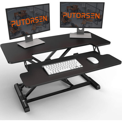 Ensemble de bureau de bureau rectangulaire debout en U 1 en bois manufacturé avec chaise et huche