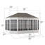 3.66m x 4.88m Aluminium Patio Gazebo