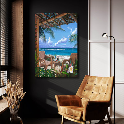 Art mural en verre Highland Dunes «Paradise Porch» par Scott Westmoreland