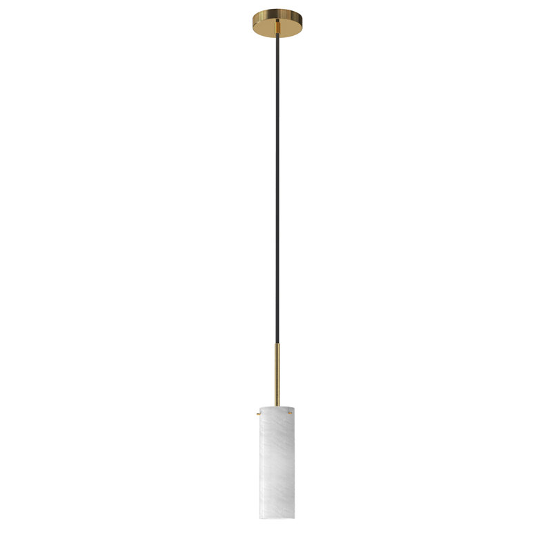 Blizzard-Linear Pendant, Natural Aged Brass