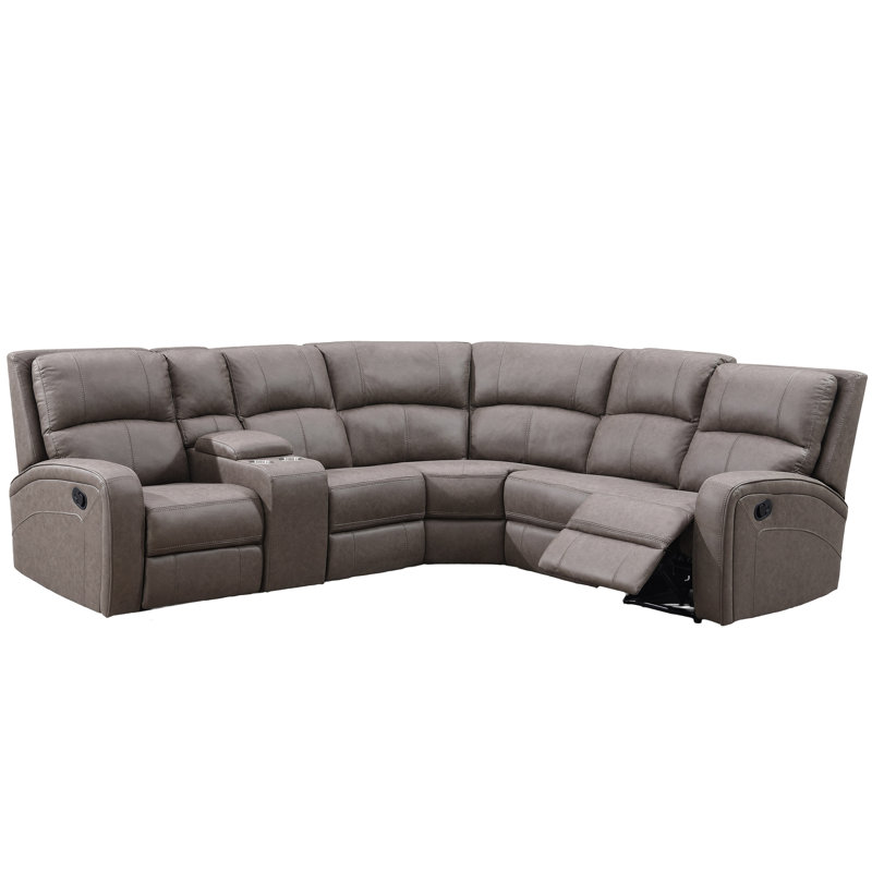 Champlin 5 Seater Reclining Corner Sofa , Taupe