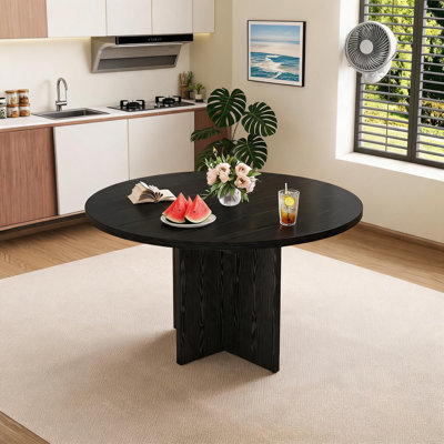 Table de salle à manger extensible ronde et ovale de 43,3 po à 59 po, table de cuisine extensible en bois moderne avec rail coulissant silencieux et silencieux, pouvant accueillir 4 à 8 personnes, table de salle à manger à piédestal pour salle à manger