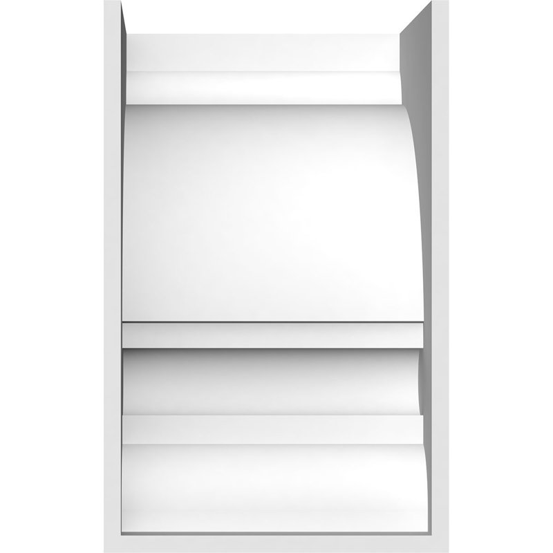 Corbeau en PVC de qualité architecturale standard de l 7 po x P 8 po x H 12 po Diane, H 12 po x l 7 po x P 8 po