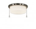 Glass Flush Mount, Brushed Chrome
