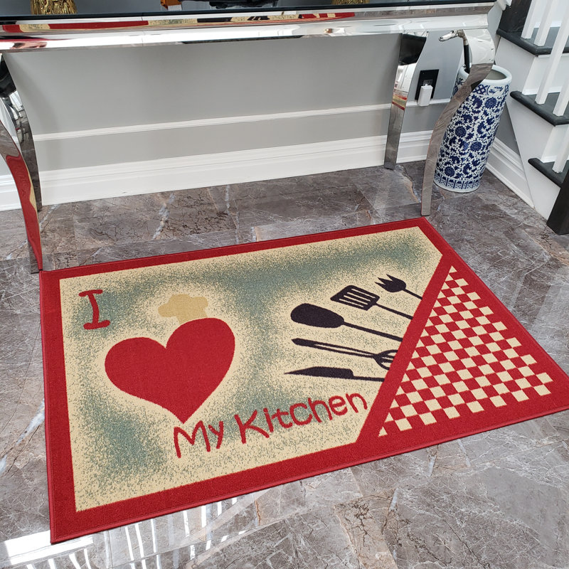 Tapis rouge / vert Rishel
